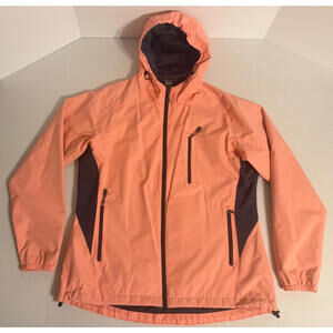 Natural Reflections Women’s Pink Hooded Mesh Outdoor Windbreaker Jacket LARGE